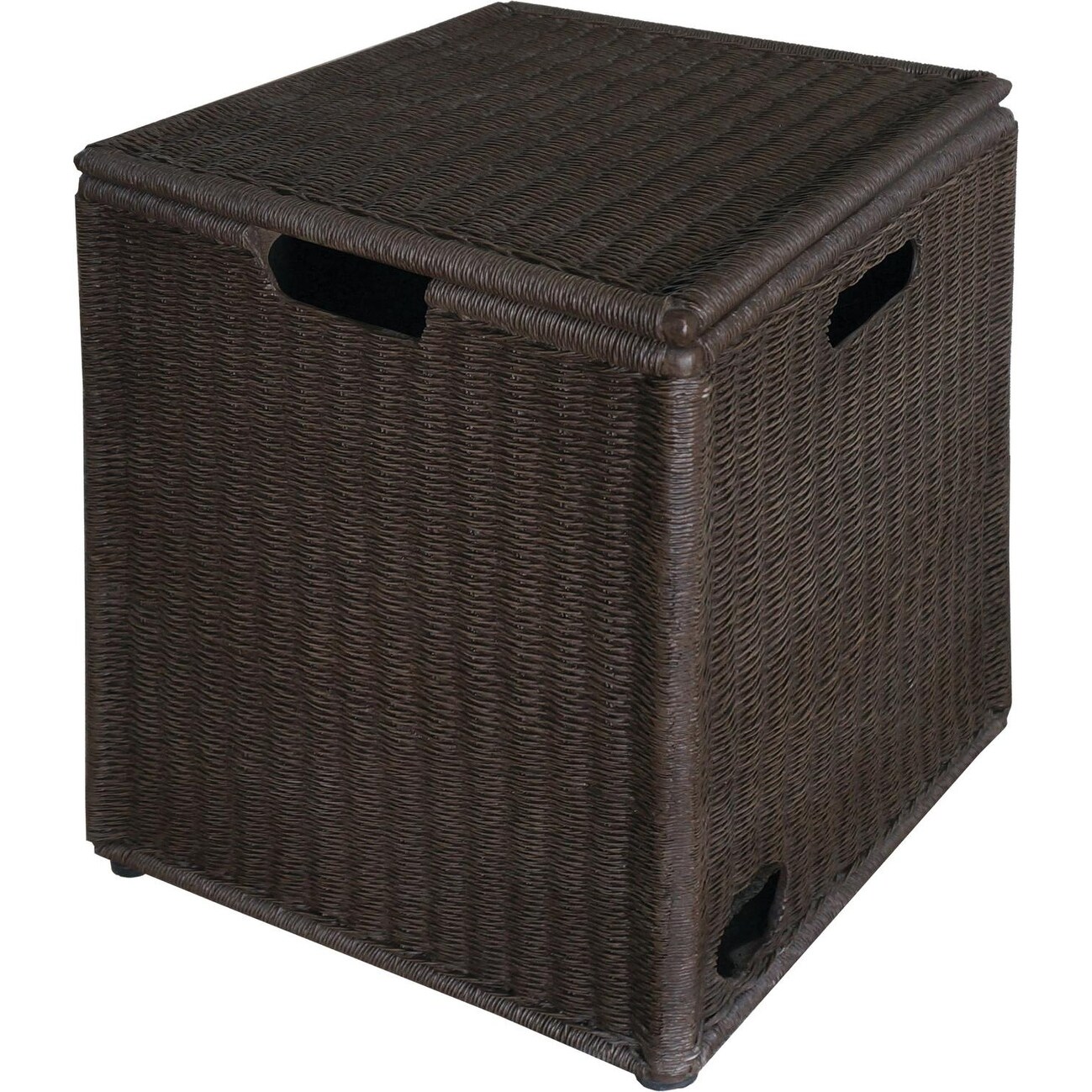 Shop 15 5 Wicker Outdoor Patio Asheville Tank Hideaway With Removable Lid Brown Overstock 20761844