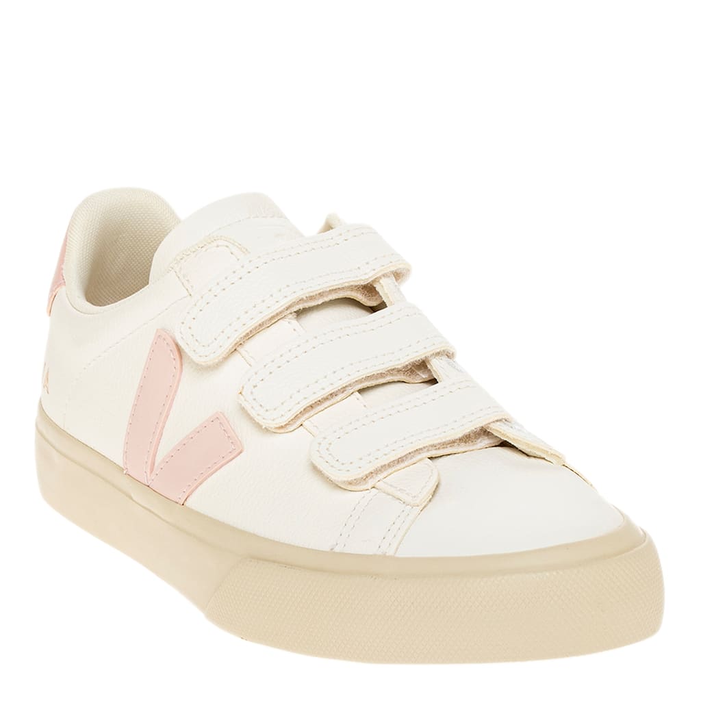 Veja Women's Recife Sneakers in White with Pink