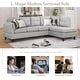 preview thumbnail 16 of 18, 97.2'' L-Shape Sectional Sofa with Chaise Lounge, Linen Fabric