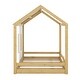 preview thumbnail 6 of 7, Whimsical Pine Twin House Bed with Roof & Window - Perfect for Play & Sleep