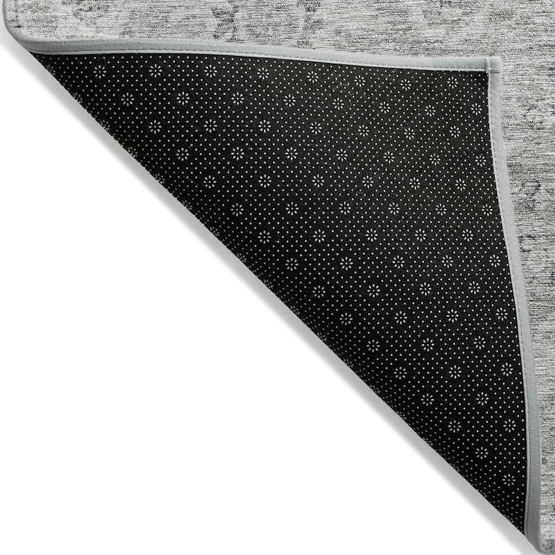 Machine Washable Indoor/ Outdoor Vintage Traditional Chantille Rug
