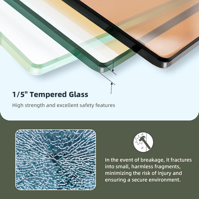 Tempered Glass Single Sliding Shower Door with 1/5" Thick and Handle