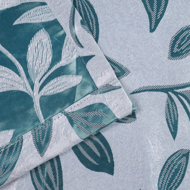 Superior Modern Bohemian Leaves Room Darkening Curtains with Grommets