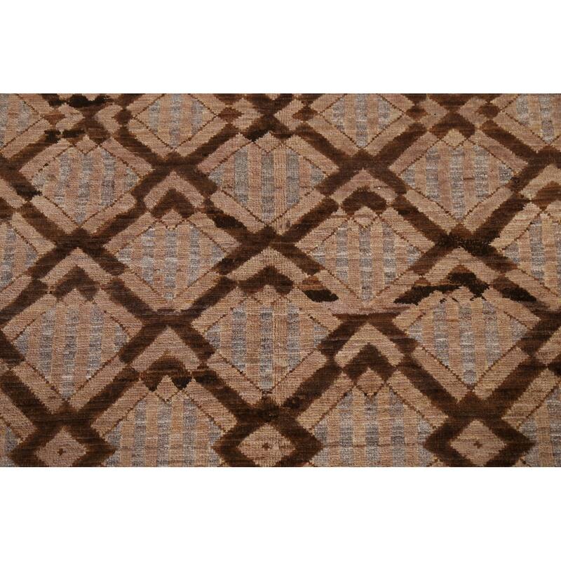 Geometric Gabbeh Kashkoli Oriental Area Rug Wool Hand-knotted Carpet - 5'7" x 7'9"