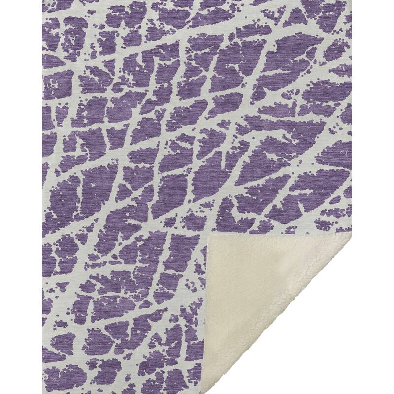 Premium Machine Washable Sherpa Casual Contemporary Throw Blanket