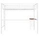 preview thumbnail 13 of 13, Twin Loft Bed with Built-in Desk and Guardrails, White