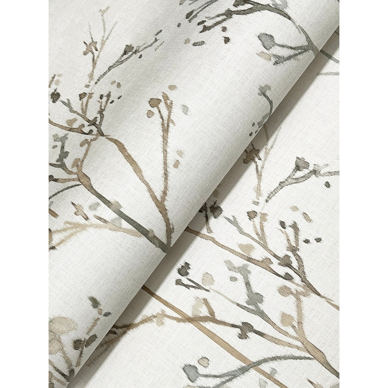 A-Street Prints Silverling Neutral Budding Branches Wallpaper