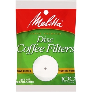 Melitta 3.5 Disc Coffee Filters, White, 100 Count