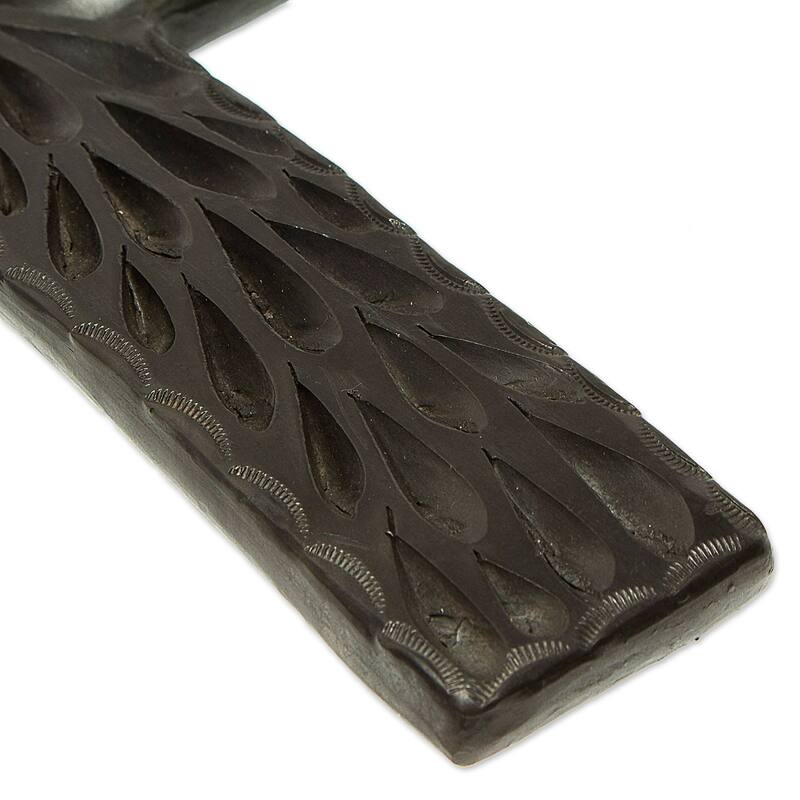 Novica Handmade Oaxacan Faith Ceramic Wall Cross