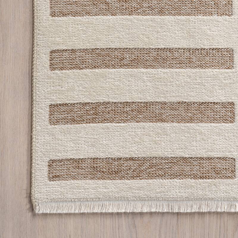 Nuloom Mina SuperiorWash Modern Stripes Reversible Machine Washable Area Rug