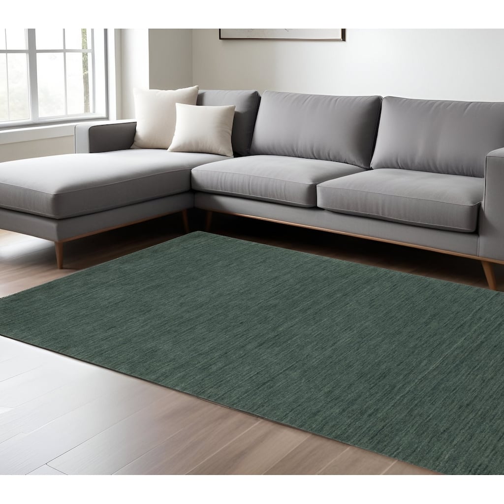 HomeRoots Solid Color Casual Rectangle Area Rug - 108.27 in. x 72.05 in. x 0.59 in.