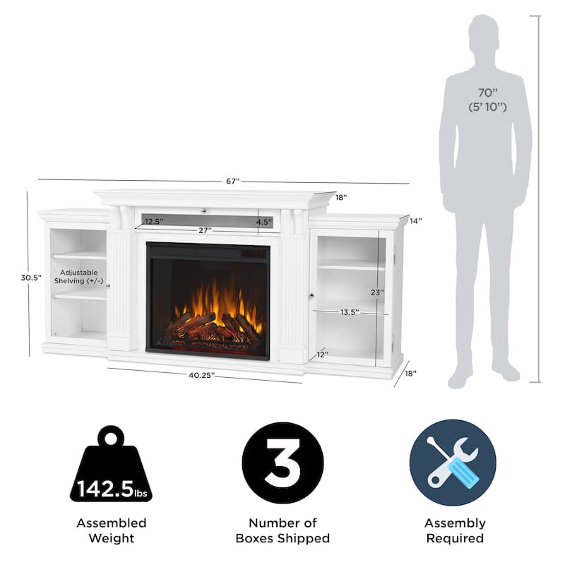 Calie 67" Electric Fireplace TV Stand by Real Flame