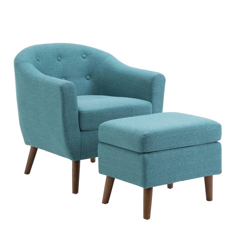 Carson Carrington Junsele Linen Upholstery Club Accent Chair