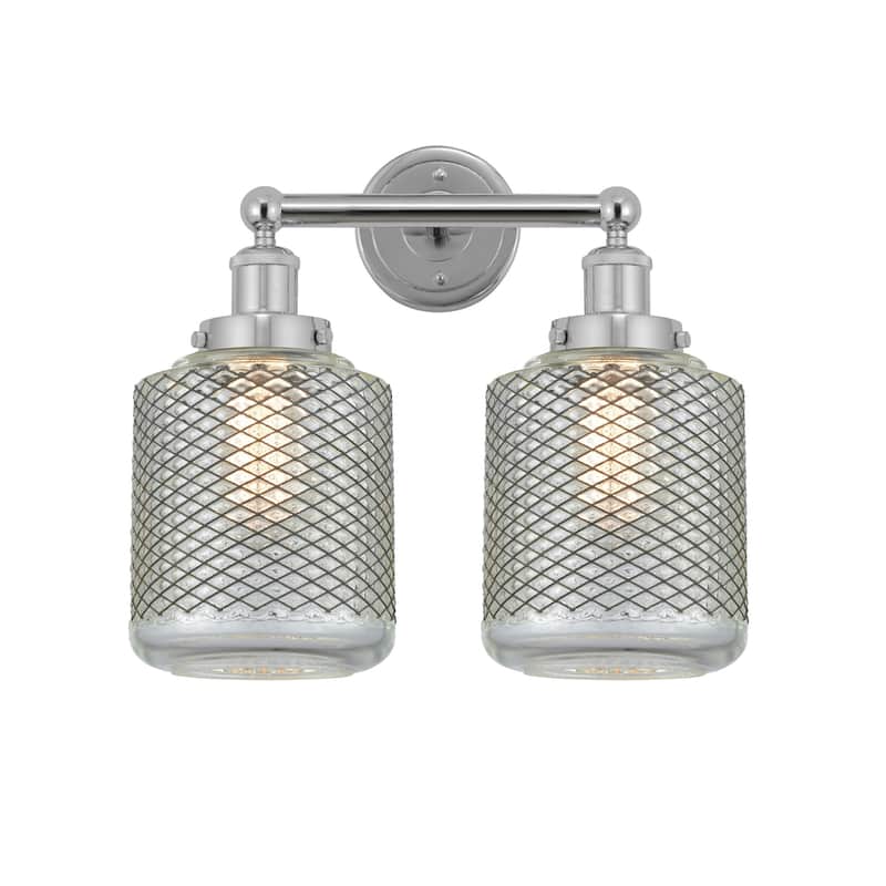 Innovations Lighting 616-2W-12-15 Stanton Vanity Stanton 2 Light 15" - Polished Chrome / Clear Crackle