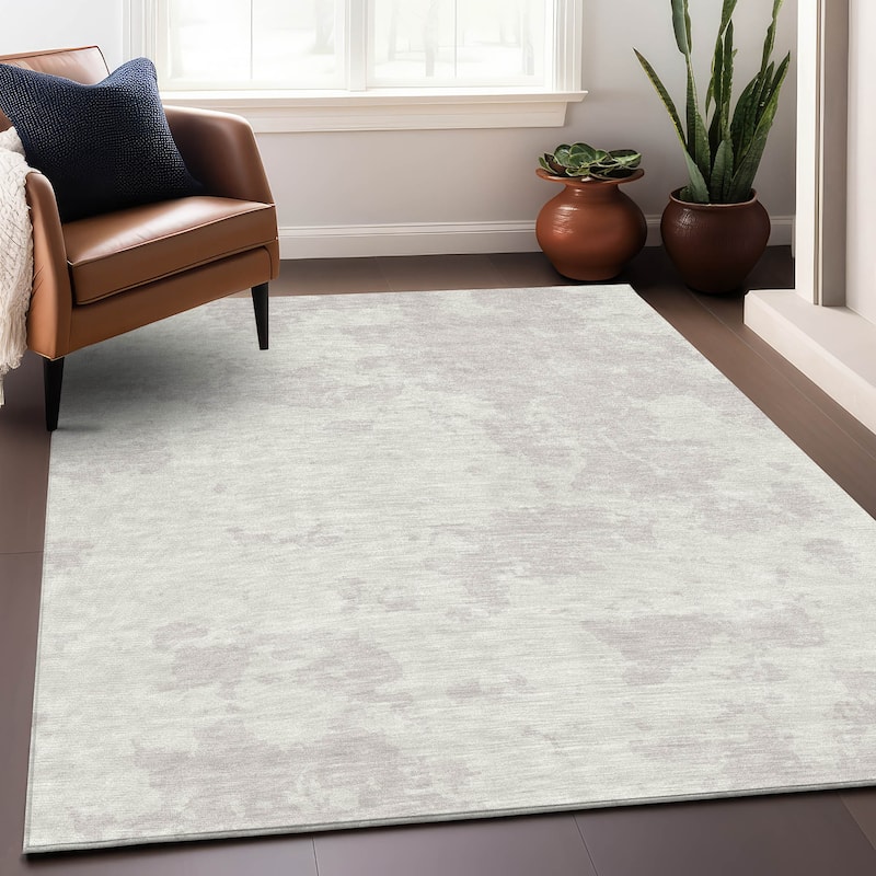 Premium Washable Super Soft Absstract Contempo Mayfield Rug - Ivory - 8' x 10'