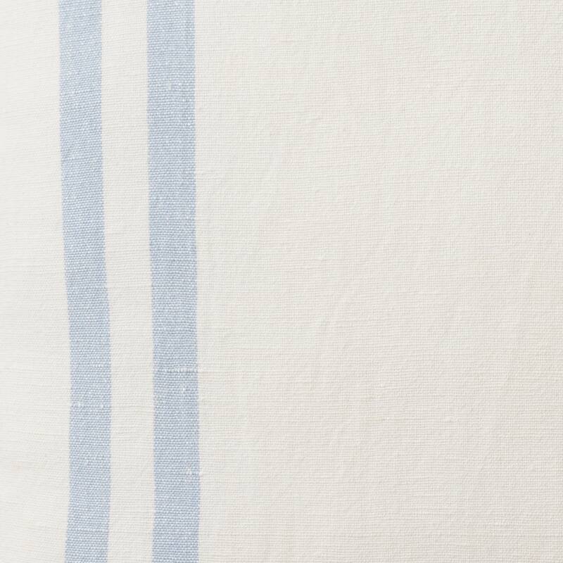 Mina Victory Lifestyle Cotton Linen Stripes 20" x 20" Ocean Indoor Throw Pillow