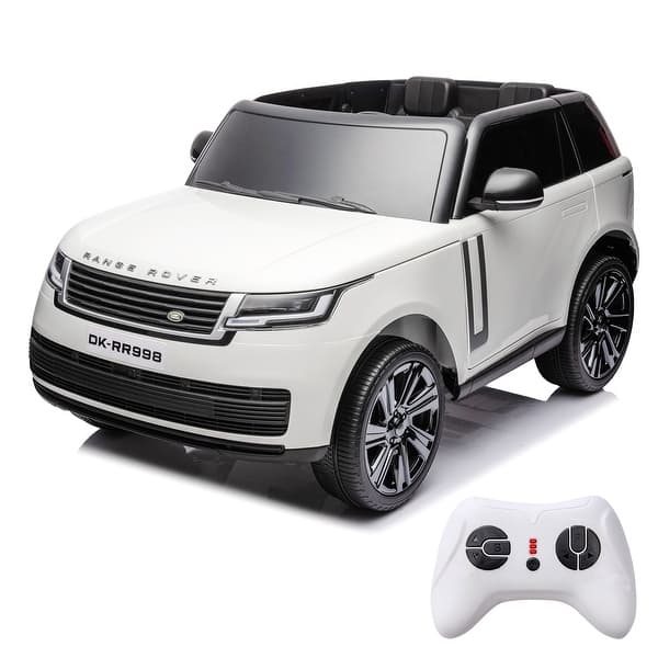 slide 2 of 8, Ride On Car Licensed Land Rover w/Remote Control White