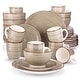 preview thumbnail 8 of 44, vancasso 32-Piece Exquisite Stoneware Dinnerware Set (Service for 8) Latte