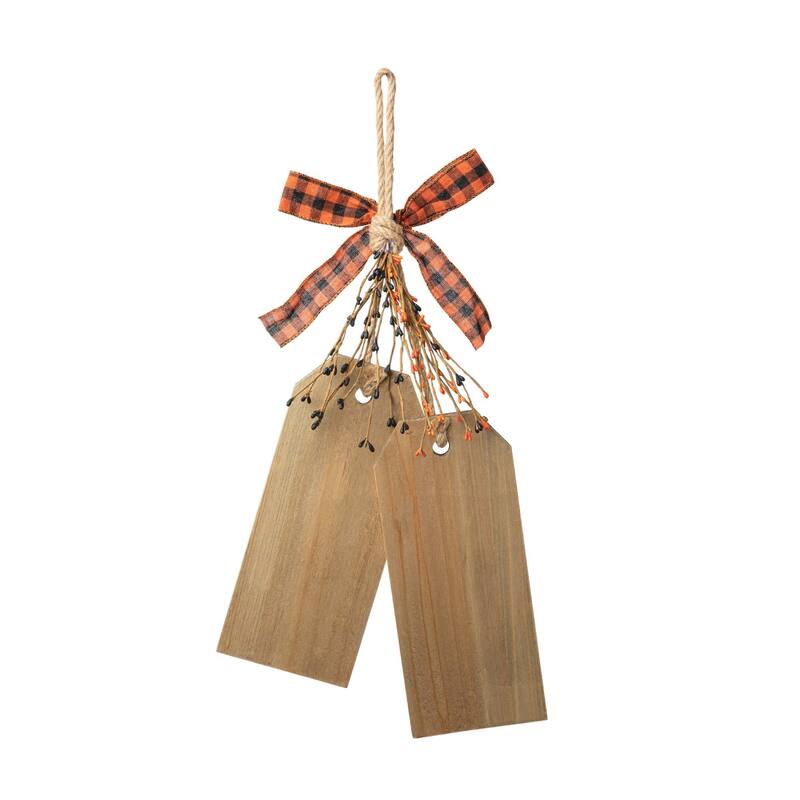 Glitzhome 24"H Wooden Valentine's Day/Patriotic/Americana/Easter Doorknob Hanging Decor