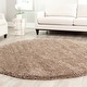 preview thumbnail 87 of 170, SAFAVIEH California Shag Izat 2-inch Thick Area Rug 6'7" x 6'7" Round - Taupe