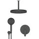 preview thumbnail 2 of 26, 12 inch Wall-Mounted Round Shower System with Rough-in Valve and Handheld Shower