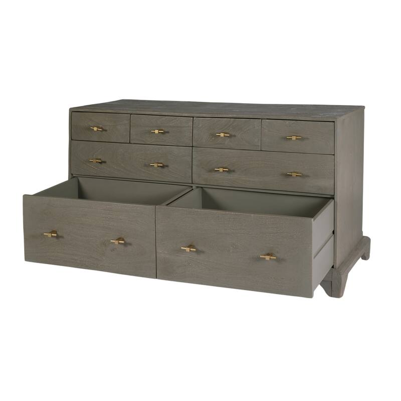 Faro 55 in. W Rectangular Wood 8 Drawer Dresser
