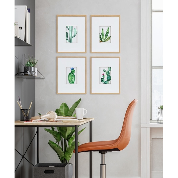 Kate and Laurel Liev Succulent Framed Print Art Set by Maja Mitrovic - Natural. Opens flyout.