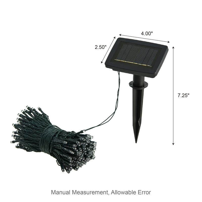 Glitzhome Set of 2 Outdoor Solar Powered String Light with 200LEDs - 200LEDs Set of 2
