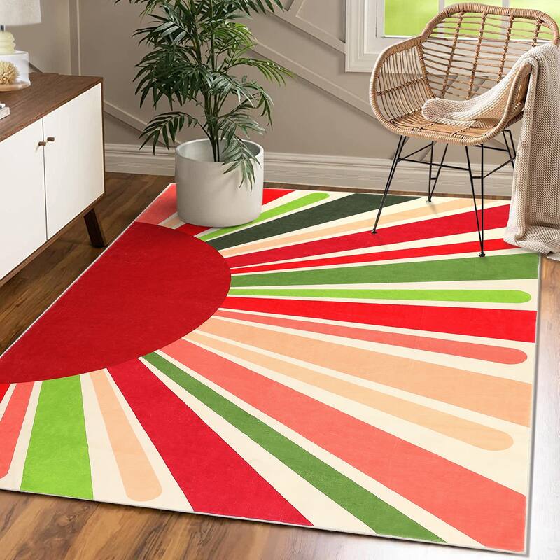 Garvee Rainbow Sol Kids Area Rug