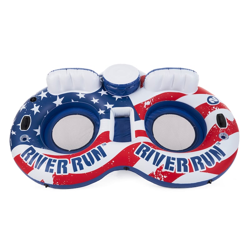 Intex American Flag 2 Person Float & River Run II 2 Person Float - 7
