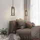 preview thumbnail 5 of 17, LALUZ Modern 1-Light Black Gold Kitchen Island Pendant Light with Clear Glass for Dining Room