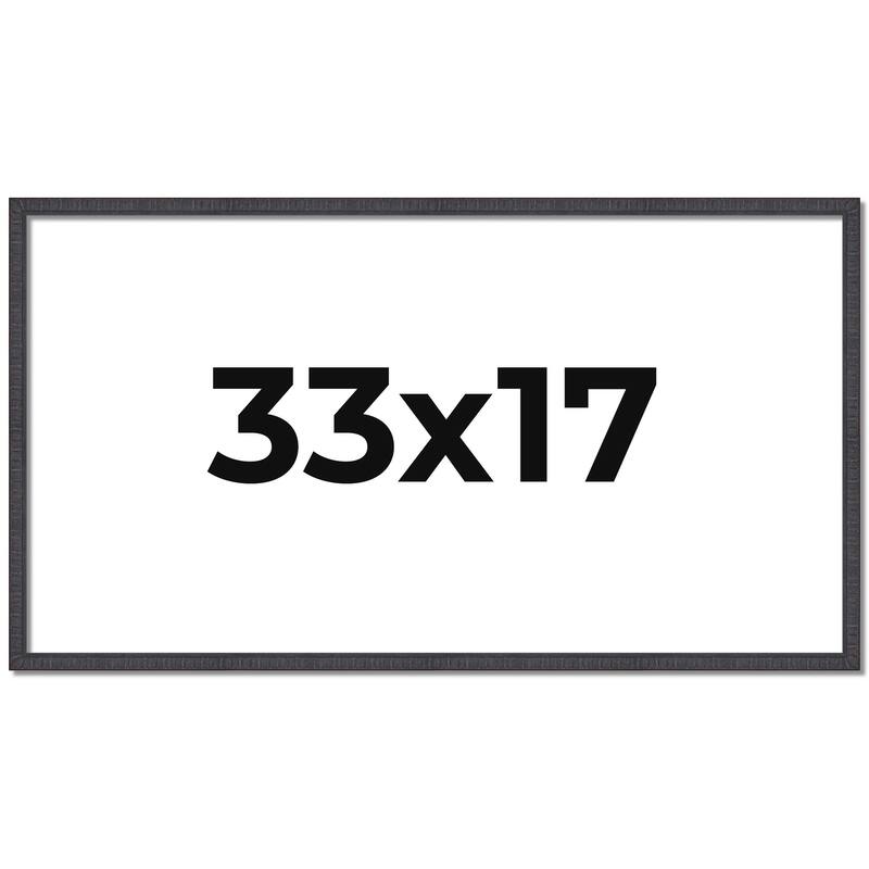 33x17 Frame Brown Solid Wood Picture Frame - Complete Modern Photo