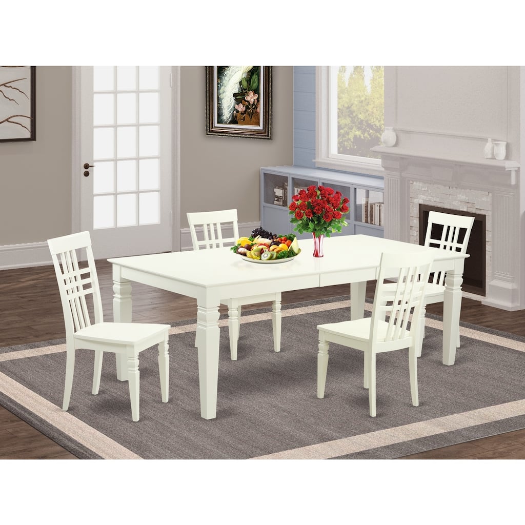 Dining Room Set with Chairs - Modern Kitchen Table Set - 9 Piece Hardwood Table & Chairs
