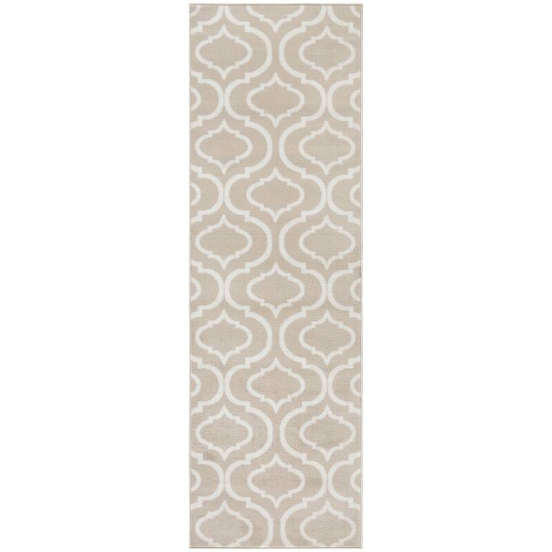 Foyid Power Loomed Abstract Stain Resistant Soft Durable Area Rug By HomeRoots - 87' X '27' X '0.5