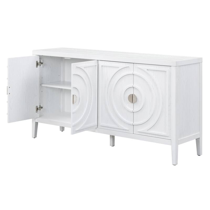 Sideboarddoor with Circular Groove Design Round Metal Door Handle for Entrance