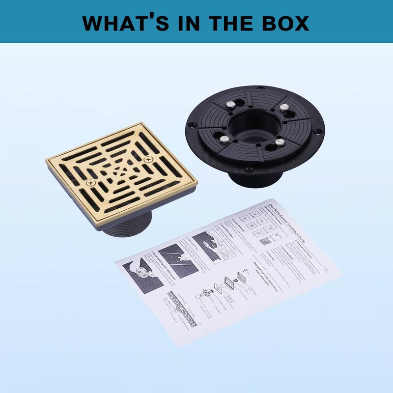 WOWOW 4.5 in. Floor Drain with Square Screw-Tite Strainer