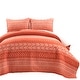 preview thumbnail 2 of 3, Lush Decor Hygge Geometric Pattern 3-piece Quilt Set