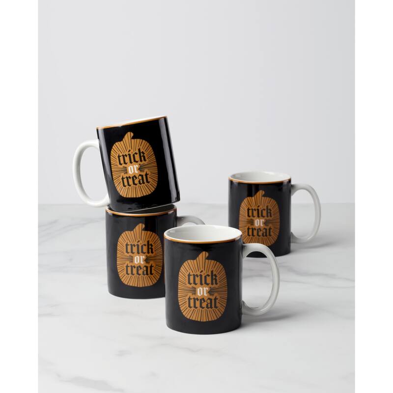 Oneida Vintro Halloween Mugs, Set of 4