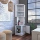 preview thumbnail 12 of 36, TUHOME Syrah Space Efficient Corner Bar Cabinet with 2-Doors
