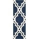 preview thumbnail 33 of 40, SAFAVIEH Handmade Chatham Chessie Modern Wool Rug 2'3" x 7' Runner - Dark Blue/Ivory - Runner