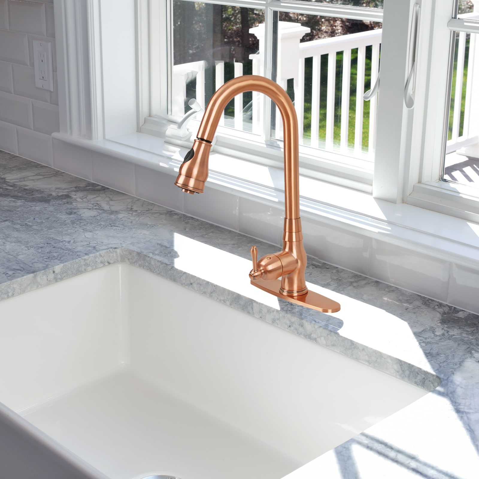 Commercial Kitchen Sink Faucet Hole Cover Deck Plate - Copper