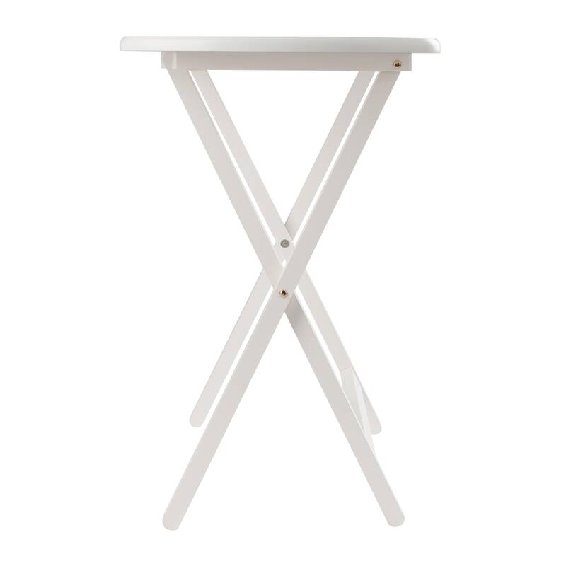 Corbett 4 Snack Tables with Stand White Finish