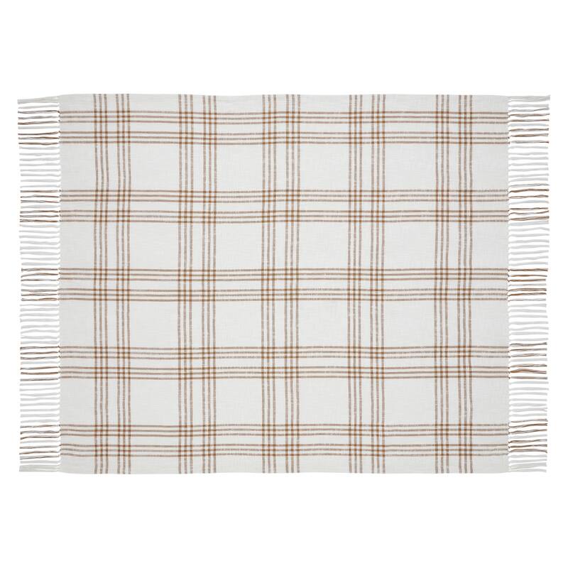 Wheat Plaid Woven Throw 60x50