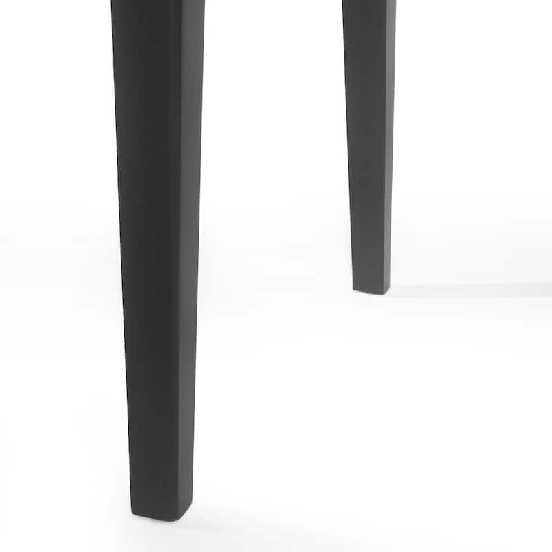 Wood Counter Height Dining Table, Antique Black, 35"D x 59.1"W x 36.5"H - Matte Black