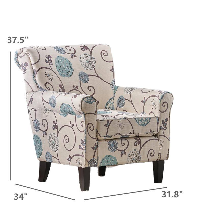 American Retro Printed Armchair, Single Sofa,Accent Chair