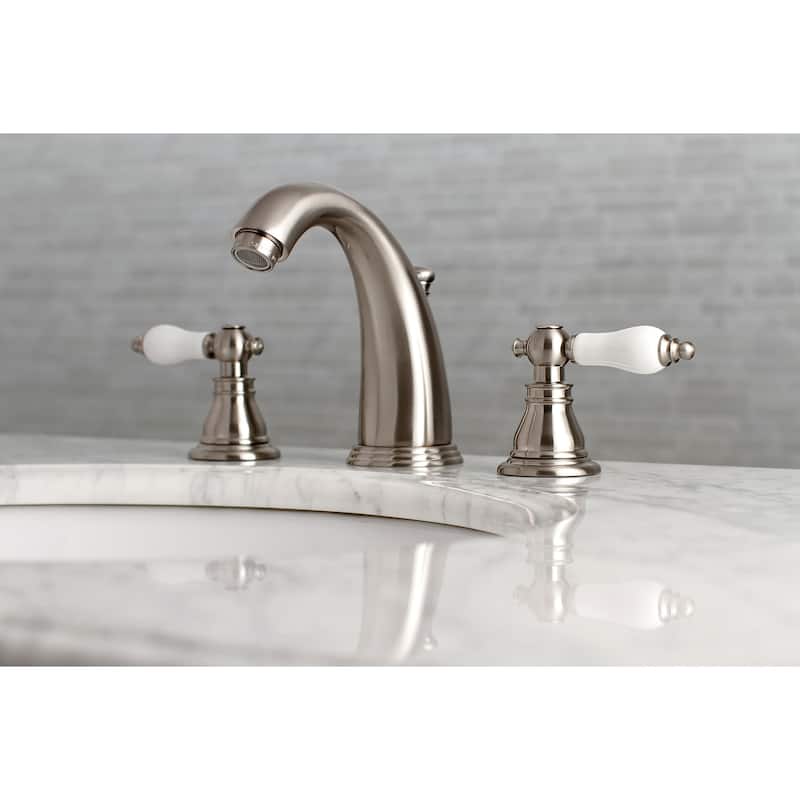 Kingston Brass American Patriot 8 in. Widespread Bathroom Faucet - Brushed Nickel