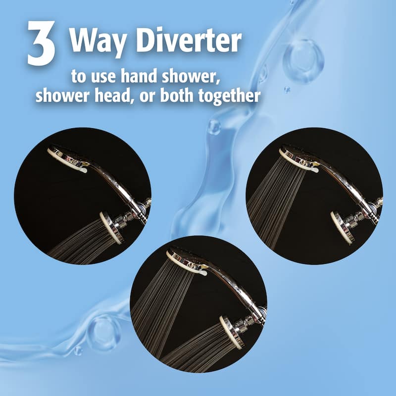 Keeney K750 Stylewise 3 Function, 3 Way Showerhead Kit - 3"