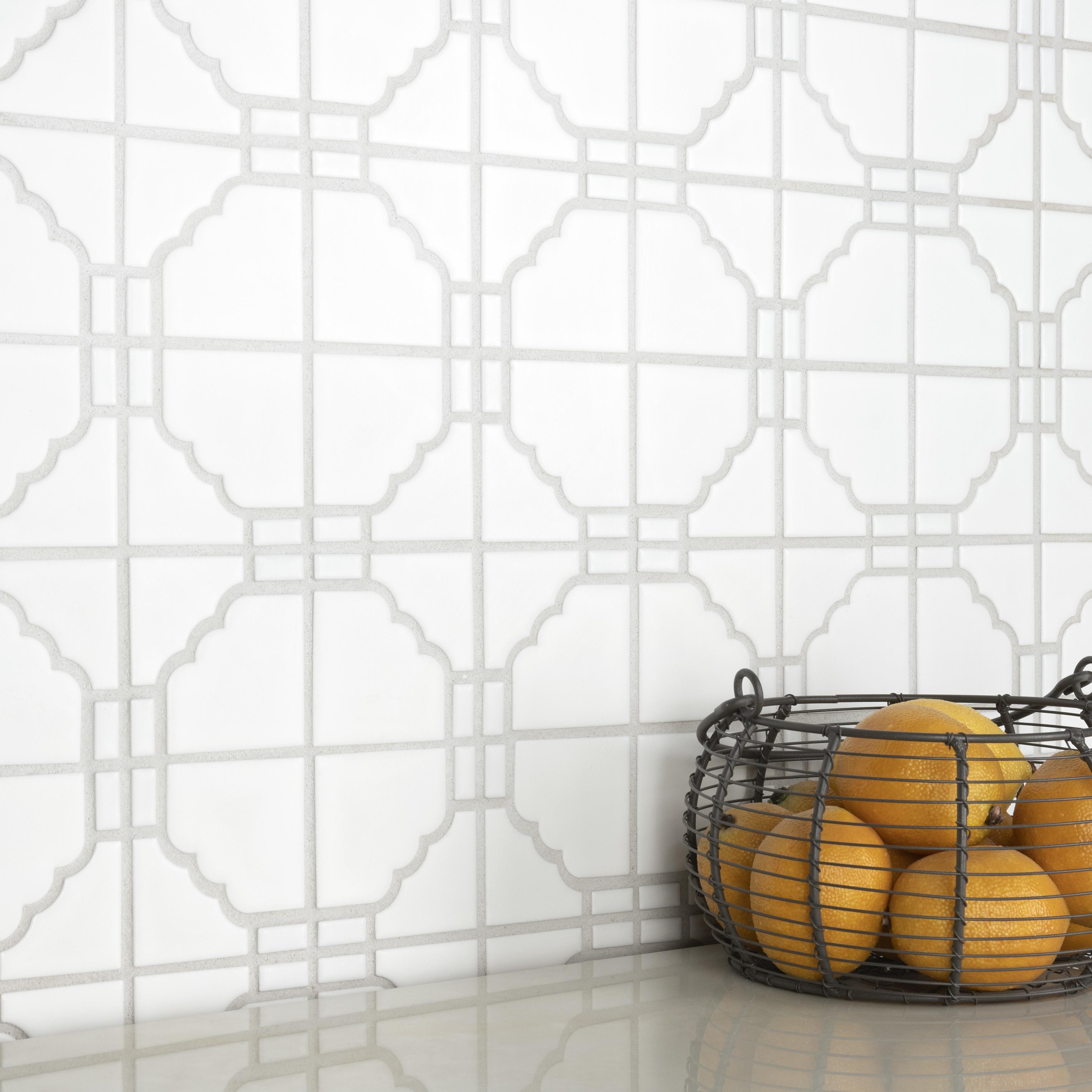 Merola Tile Osaka Matte White 11-7/8" x 11-7/8" Porcelain Floor and Wall Tile