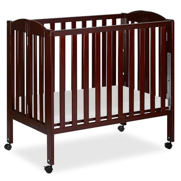slide 2 of 6, Dream On Me, 3 in 1 Folding Portable Crib Espresso