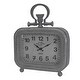 preview thumbnail 2 of 0, A&B Home Grey Metal Table Clock